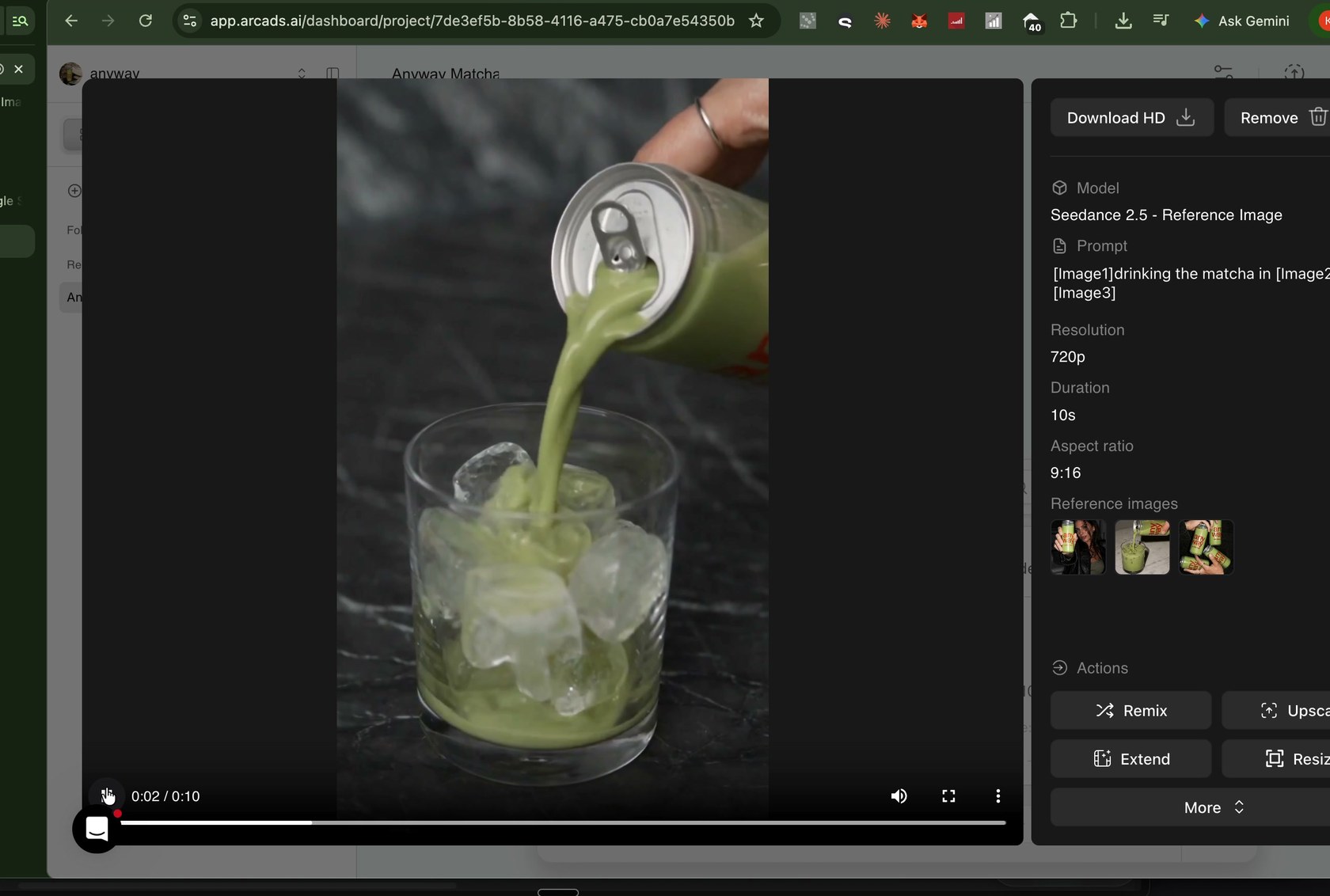 generated anyway pour ad in arcads