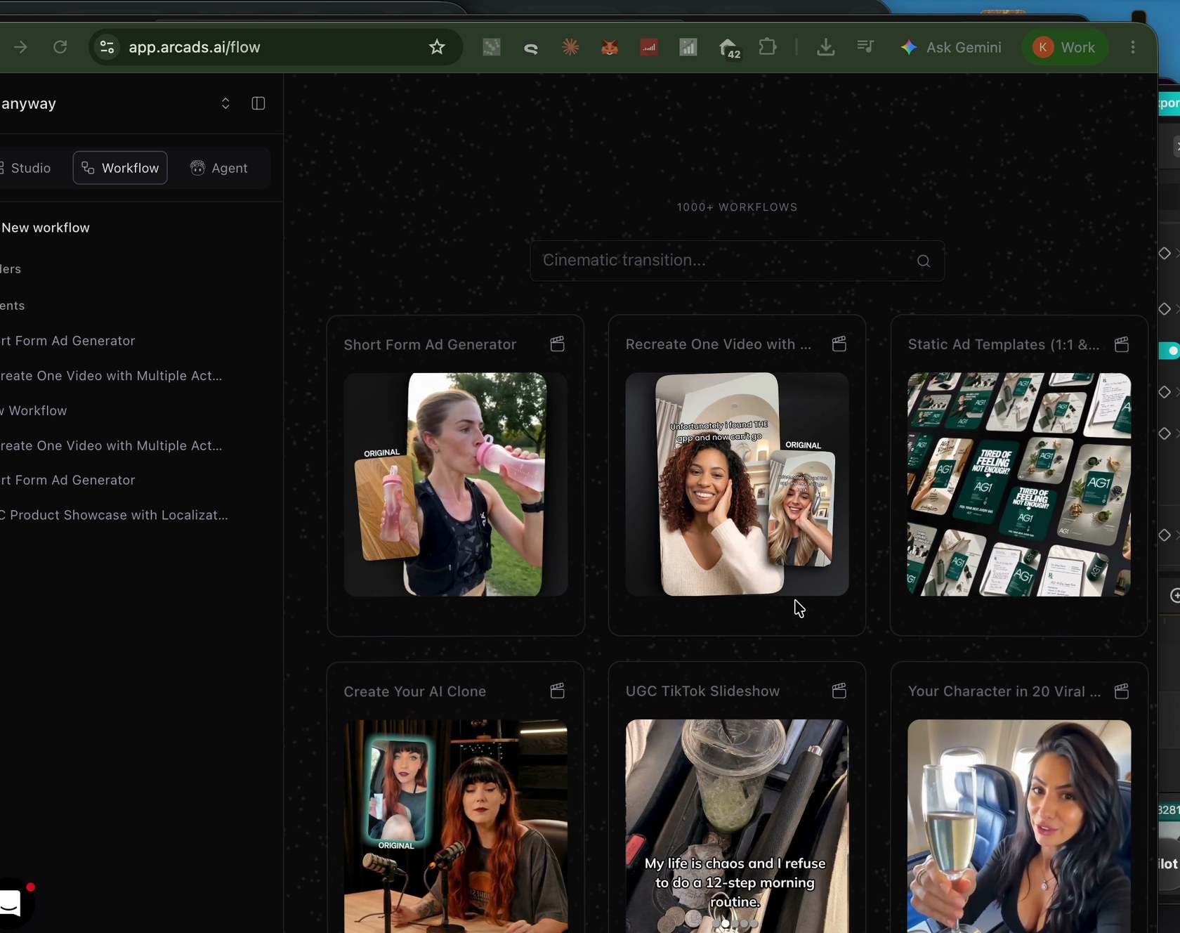 arcads workflow templates